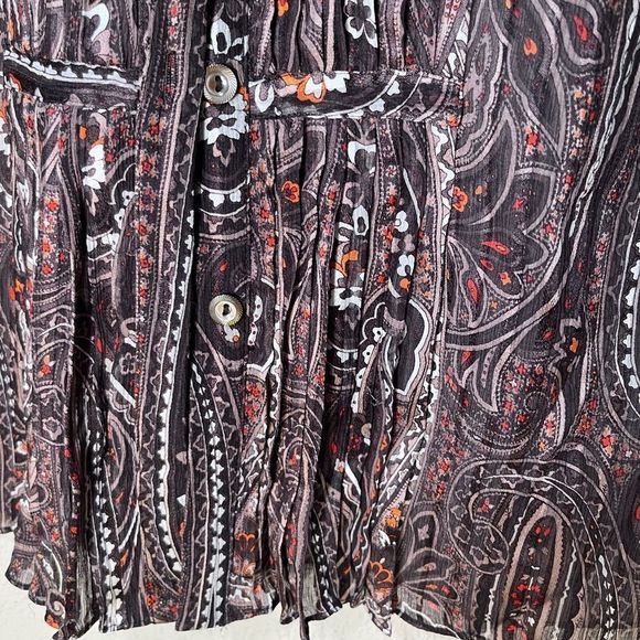 Blouse Jones New York Collection Silk button/up long sleeve semi lined sz 12 top - Picture 2 of 8